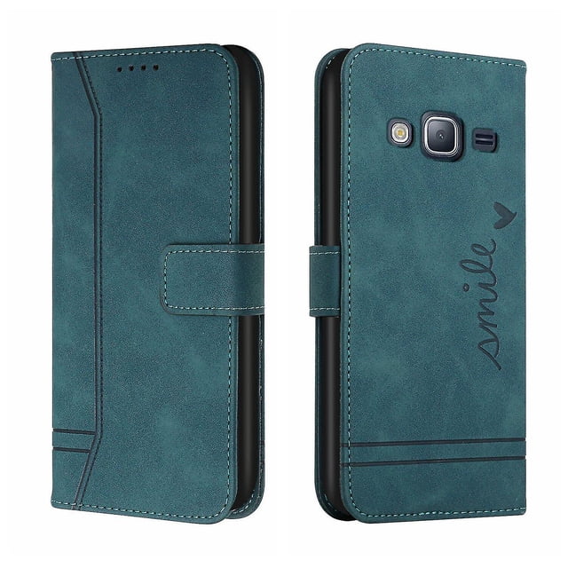 Funda con tapa estilo vintage para Samsung J2 Prime G530, ranura para múltiples tarjetas, protección total, estilo retro, material PU+TPU