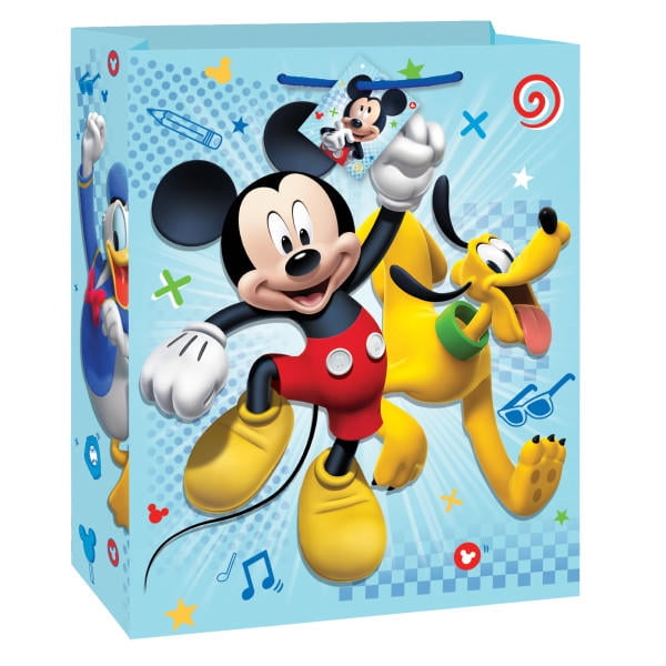 Disney Mickey Mouse Large Gift Bag, 13" x 10.5" x 5.5" Walmart Canada