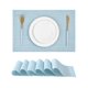 thumbnail image 1 of Placemats Leetaltree, tejido suave, azul cielo, juego de 6 unidades de vinilo PVC, 1 of 8