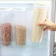 thumbnail image 5 of Recipiente transparente alto para almacenar alimentos, espaguetis y pasta, con tapa con cierre, recipiente de almacenamiento redondo transparente, recipiente hermético para espaguetis, recipiente, 5 of 8