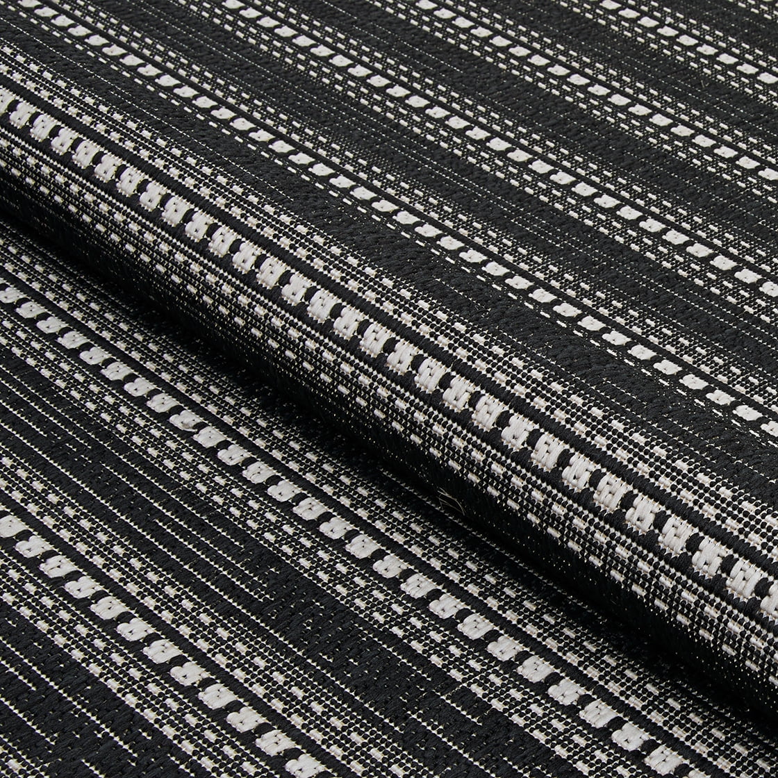 Couristan Afuera Beachcomber 2' x 11' Onyx Striped Nautical Outdoor Rug
