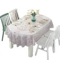 thumbnail image 6 of Waterproof PVC anti scald insulation tablecloth, oval shaped living room decorative tablecloth, hot stamping tea table cover (2,44), 6 of 6
