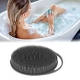 thumbnail image 2 of Unique Bargains 1 Pc Hangable Oval Bath Brush Shower Brush Black, 2 of 6