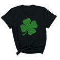 thumbnail image 3 of VBTAPA Holiday Tops for Women 2025 St. Patrick's Day T-shirts Green Shamrock Shirts Irish Clover Print Short Sleeve Crewneck Tees Black XXL, 3 of 6