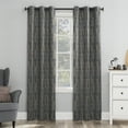 thumbnail image 2 of (2 pack) Mainstays Blackout Grommet Single Curtain Panel, 1 Panel, Gray Geometric, 40"W x 95"L, 2 of 8