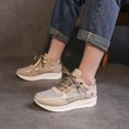 thumbnail image 1 of LSLJS Chaussures Compensées pour Femmes, Mocassins Compensés à Lacets Colorés Chaussures Confortables à une Seule Chaussure, 1 of 8