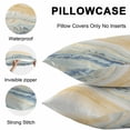 thumbnail image 5 of Throw Pillow Covers 18x18 Inch Set of 2, Yellow Blue Ombre Waterproof Outdoor Pillow Covers, Abstract Modern Art Fluid Striped Decorative Cushion Pillowcases for Couch, Sofa, Bed, Garden, Patio, 5 of 9