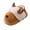 Coffee, variant on Fozruso Girls Slippers Cartoon Design With And Sole For Indoor Use Warm And Cozy Kids Slippers For Toddler And Child Comfort,Girls Soft Plush Slippers Sizes 8.5 Little Kid(2-2.5 Years)