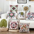 thumbnail image 2 of Ethnic Style Embroidery Throw Pillow Cover 17.7" Square Zip Pillowslip Pillowcase (Inner Not Included), 2 of 4