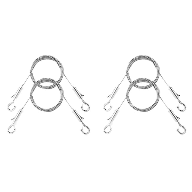 Kit de 4 Cables Ajustables para Colgar Cuadros - Herrajes Resistentes, Cables de Acero Inoxidable de 1 M X 1,5 mm Cuerda para Colgar