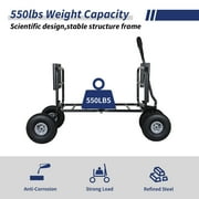 BETISEF Collapsible Fishing Cart w/11’’ All-Terrain Wheels for Sand,550lb Large Capacity Beach Wagon Heavy Duty Garden Cart with Rod Holders,Umbrella Holder and Storage Pockets