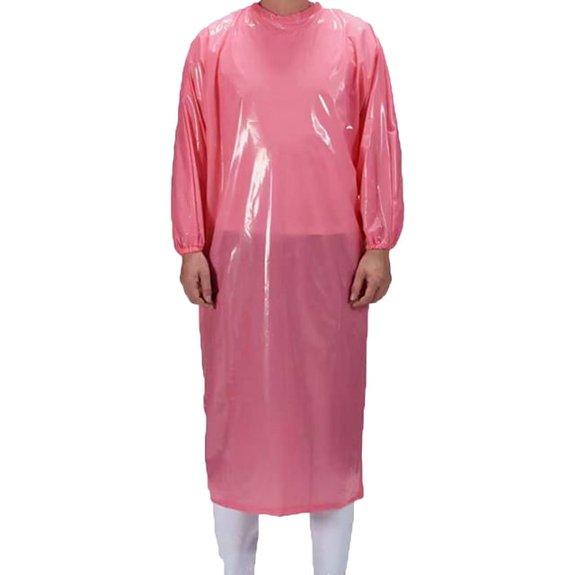 Waterproof Apron with Long Sleeves Food-Grade TPU Protective Smock Oil Resistant Workwear for Food Processing Cold Storage Seafood Work