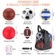 thumbnail image 2 of Set de pelotas deportivas Realspring, 6 unidades, con bolsa y bomba, 2 of 6