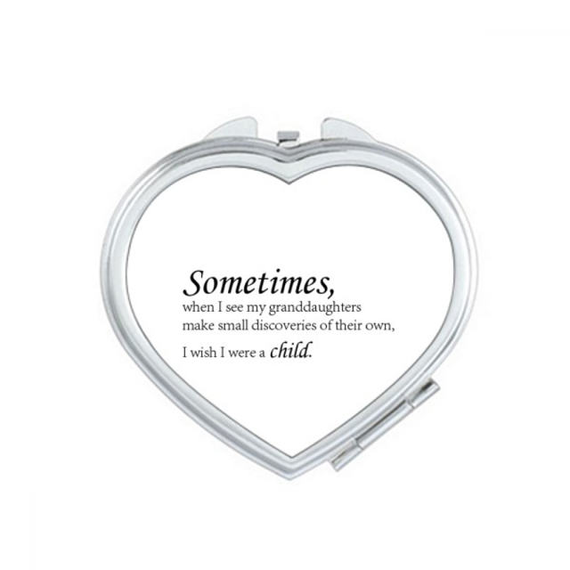 Quotes between Grandson and Grandpa Mirror Travel Magnification Portable Handheld Pocket Makeup