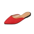 thumbnail image 2 of DIVVce Pointed Toe Mule Flats For Women Matte Faux Suede Backless Slip On Flat Mule Shoe Footwear, 2 of 7