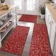 thumbnail image 2 of Red Christmas Scene Pattern Kitchen Rugs Sets Of 3,Kitchen Runner Rugs Non Skid Washable,Decorative Kitchen Floor Mats for Kitchen,Sink,Laundry,17"x30"+ 17"x47" + 17"x59", 2 of 6