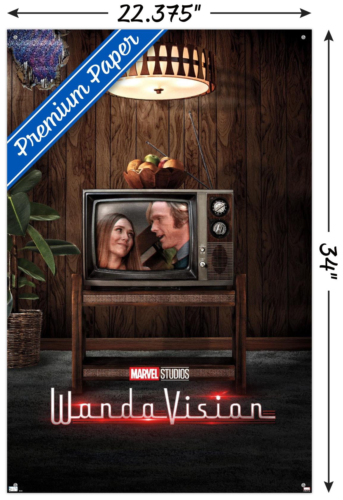 Marvel WandaVision - 70's One Sheet Wall Poster with Pushpins, 22.375" x 34"