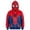 Blue, variant on Full Face Masked Zip Hoodie, Spider Web Printed Hooded Sweatshirt Cosplay Costume Jacket for Boys Girls