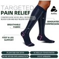 thumbnail image 3 of FrostHike Medical Graduated Compression Socks for Men & Women 30-40 mmHg-2 Pack Extra Firm Support Knee High Circulation Socks, 3 of 5