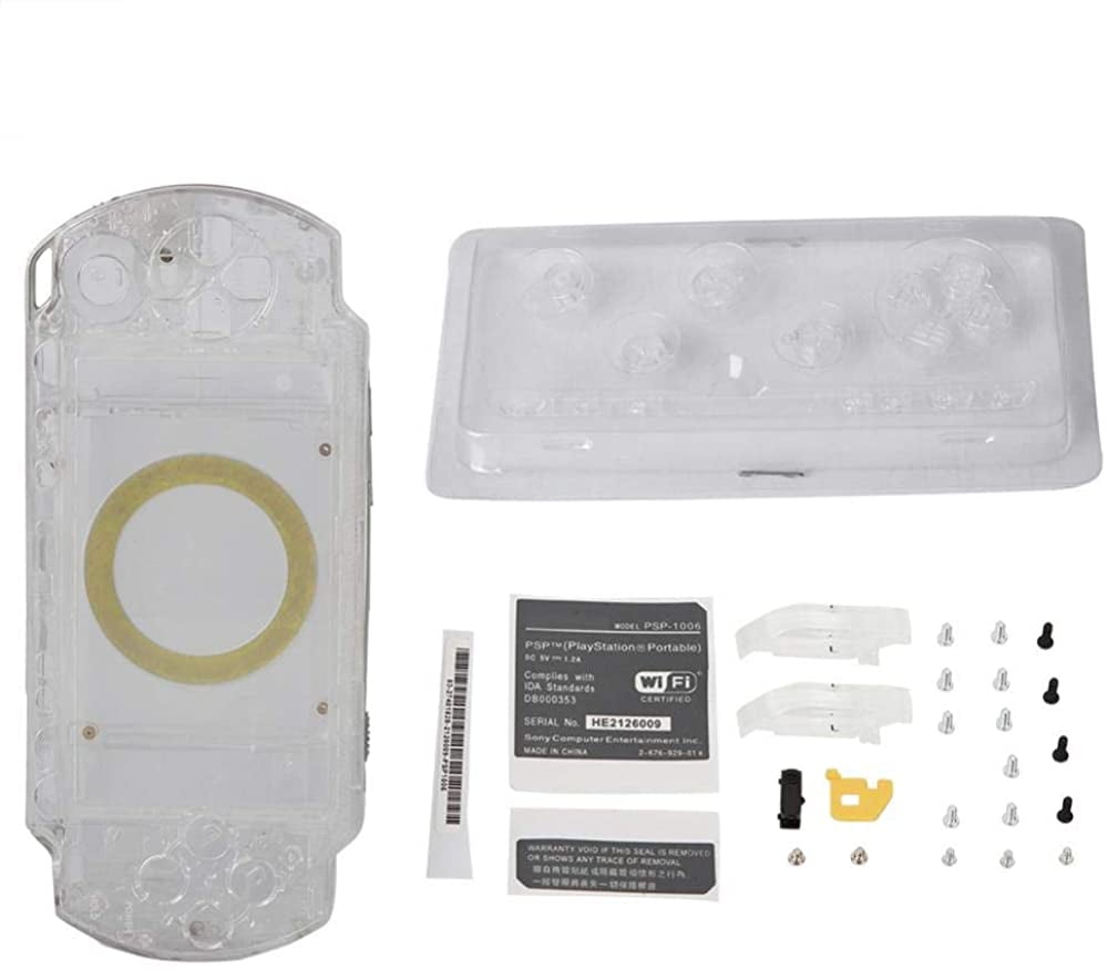 Full Housing Shell Case Repair Replacement Housing Set with Buttons Kit Compatible for Sony PSP