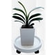 thumbnail image 5 of Bandeja para macetas con ruedas, forma redonda, ruedas giratorias extraíbles, soporte para plantas para balcón, blanco, 30, 5 of 5