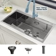 thumbnail image 6 of lemontalking 30" x 22" Silver Undermount Kitchen Sink Single Bowl Basin Stainless Steel Kitchen Bar with with Multiple Accessories, 6 of 7