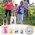 thumbnail image 4 of PATLOLLAV Easter Decorations Easter Cartoon Bunny Tote Bag Easter Tote Bags Large Easter Egg Bunny Printed Canvas Bags with Handles,Portable Rabbit Pattern Tote Bag for Kids Adults, 4 of 4