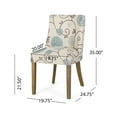 thumbnail image 5 of GDF Studio Gladwin Contemporary Fabric Dining Chairs, Set of 4, Light Beige, Blue, and Natural, 5 of 7