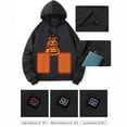 thumbnail image 5 of Sudadera con capucha de manga larga, informal, para exteriores y chaquetas, unisex, con calefacción, recargable por USB, sudadera térmica, lavable, para hombre y mujer, abrigo para mujer, 5 of 5