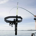 thumbnail image 6 of Waist Fishing Rod Holder Pole Inserter Universal Support Stand up Harness Wading Belt Fishing Waist Belt for Rocky Fishing Gear Accessories Black, 6 of 10
