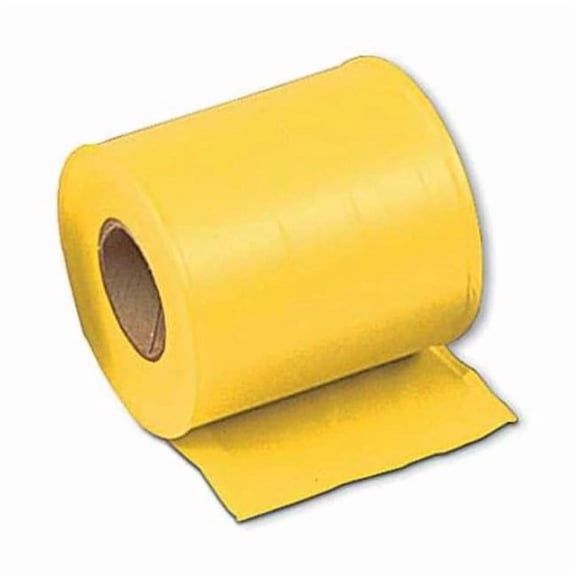 Flagging Tape, Yellow, 4 in Wide x 300 ft Length, Vinyl, 2.5 mil