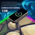 thumbnail image 2 of Stone on Green Leaf Wireless Charging RGB Gaming Mouse Pad Large Keyboard Mat Rubber Base 13 Light Modes, 2 of 6