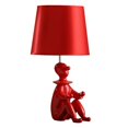 thumbnail image 1 of Benjara BM231809 Lampe de Table en Tissu avec Base en Polyresine Clown, Rouge, 1 of 5