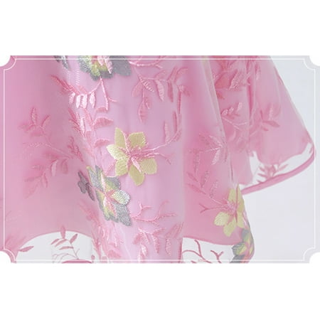

PEASKJP Summer Dresses for Girls 2023 Casual Toddler Girls Pageant Floral Floral Short Sleeve Flutter Round Neckline Dress Fit Flare Wedding Party Evening Formal Dresses Red 12-13 Years