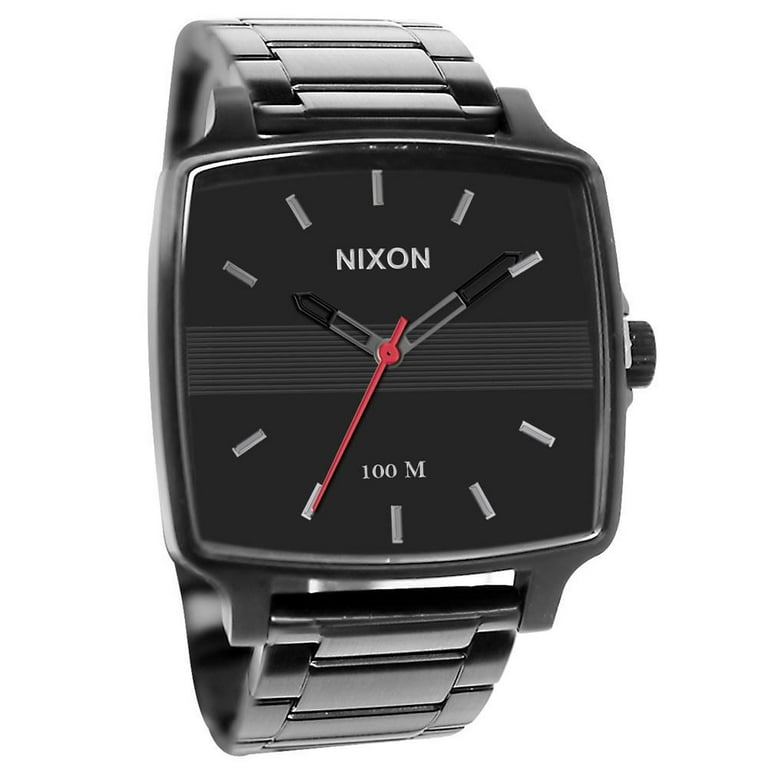 Nixon Men's A357680 The Cruiser Black Dial Black IP Steel Bracelet