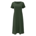 thumbnail image 4 of B91xZ Robes Grande Taille pour Femmes Robe Tunique à Manches Courtes Robes d'Été Décontractées Robe Courte Ample, AG TTTG, 4 of 5