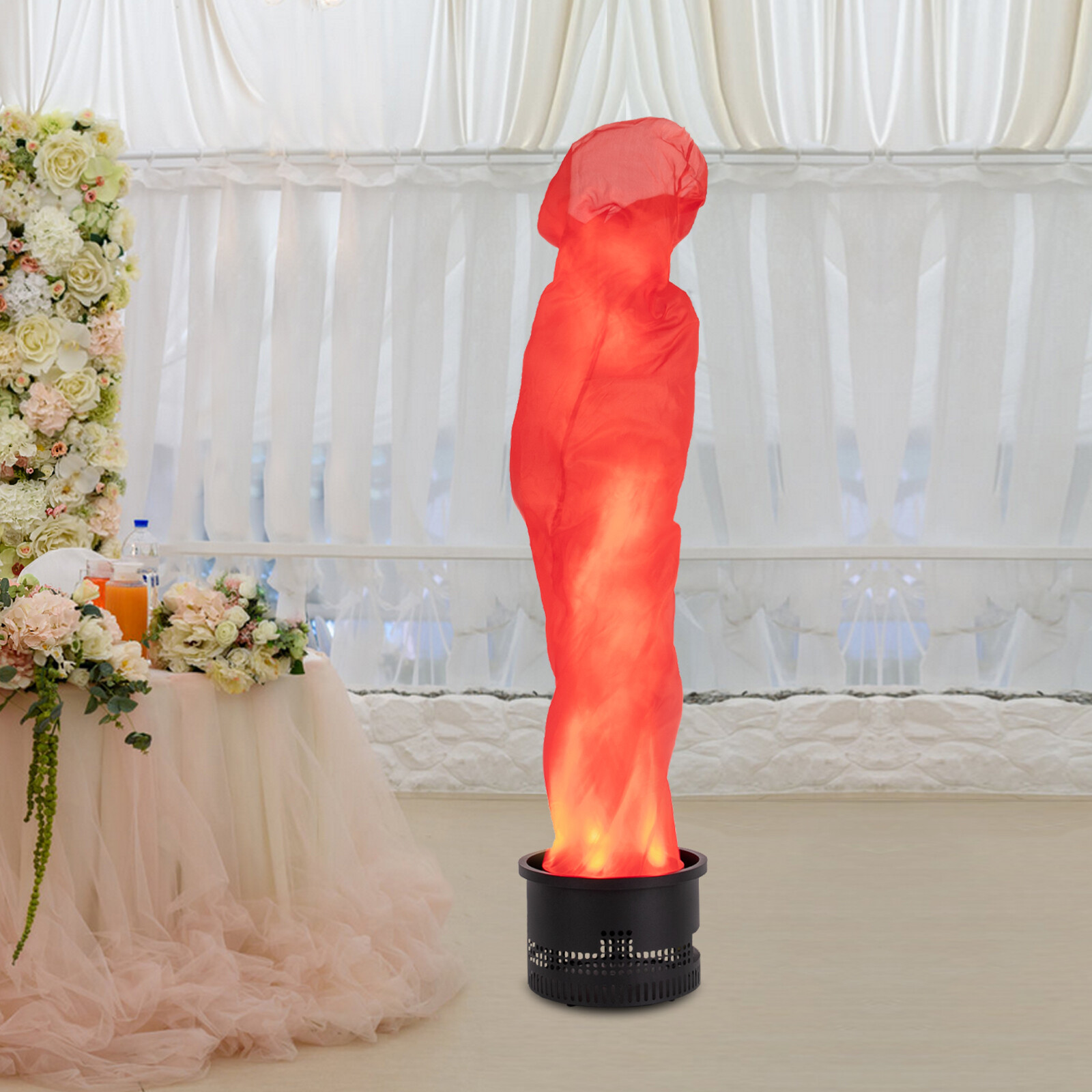 5.58-5.91ft 10 LED Fake Flame Light Stage Show Fire Flame Lighting Disco DJ Band KTV Bar for Stages