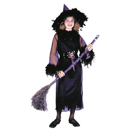 Feather Witch Black Child Halloween Costume