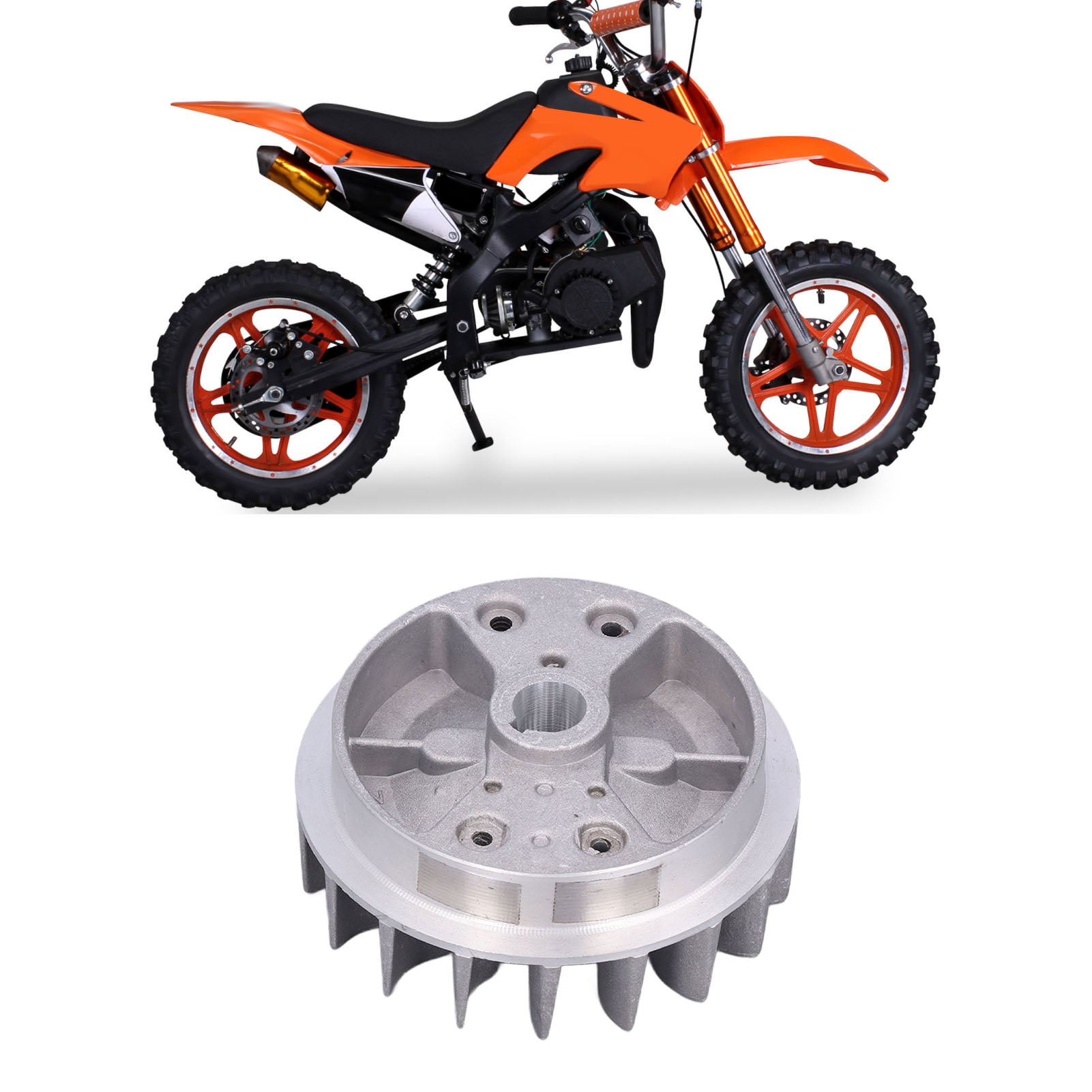 Mini Moto Dirtbike Flywheel Type 1 & Bolt & Washer Minimoto Dirt Bike 47cc 49cc 