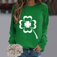 thumbnail image 2 of Aayomet St Patrick's Day Crewneck&nbsp;Sweatshirts&nbsp;Graphic Womens Plus Size Colorblock Sweatshirt Oversized Round Neck Long Sleeve Pullover Tops,AG XL, 2 of 3