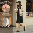 thumbnail image 5 of CoCoMangos 6 Pairs Ruffle Socks Soft Cute Frilly Turn-Cuff Long Casual Slouch Cotton Crew Socks for Women Gifts, 5 of 7