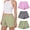 Green+Black+Pink, variant on REDESS Women's Pajamas Boxer Shorts Plaid Pattern Summer Casual Lounge Sleepwear,Sizes S-2XL 3 Pack