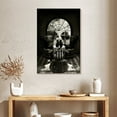 thumbnail image 2 of Elephant Stock Room Skull Bw Wall Art - Vertical Canvas Wall Art - Living Room Wall Decor - Gothic Canvas - Black And Gray Decor By Ali Gulec - 24" x 36", 2 of 8