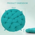 thumbnail image 6 of Papasan Chair Cushion Outdoor, Round Papasan Cushion Indoor with Ties, Waterproof Circle Seat Pad for Porch Patio Garden, 45 in Blue, Cushion Only, 6 of 8