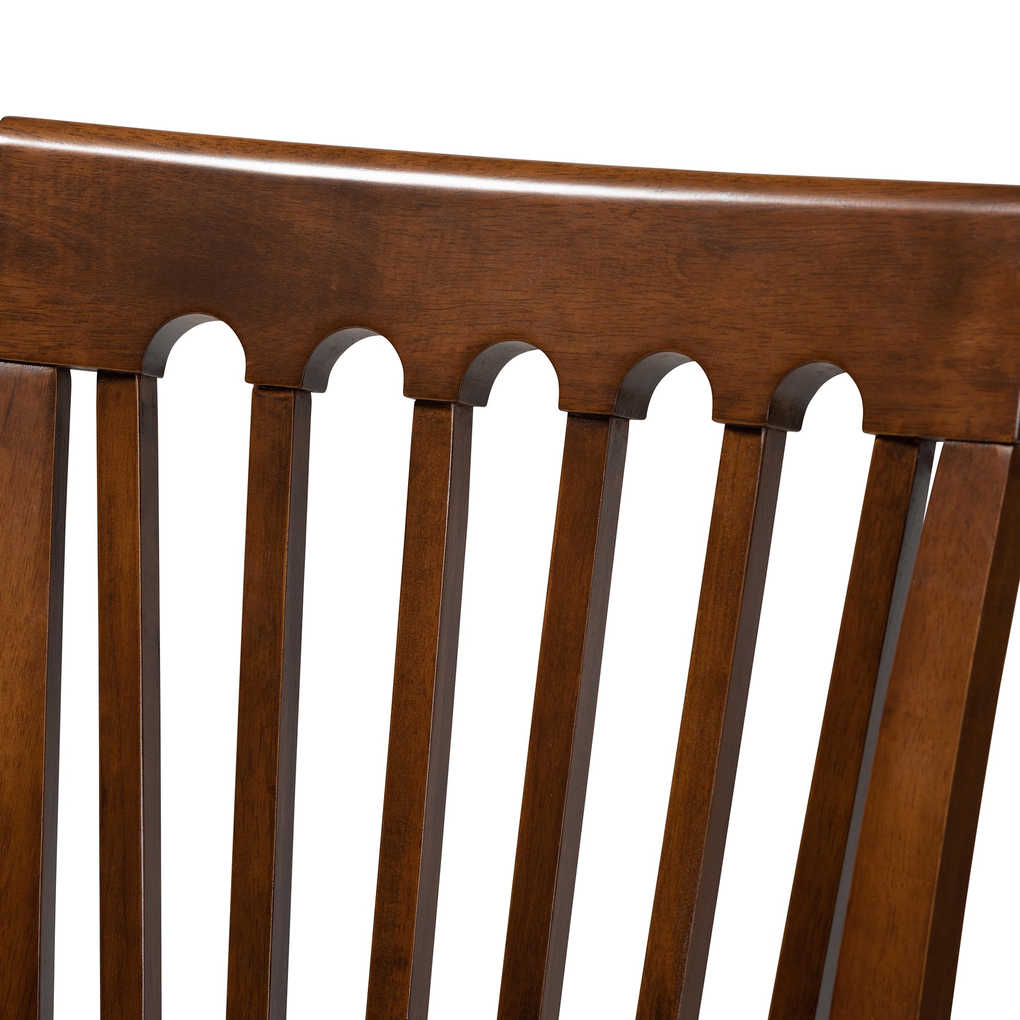 Baxton Studio Lore Modern and Contemporary Grey Fabric Upholstered and Walnut Brown Finished Wood 5-Piece Dining Set