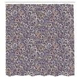 thumbnail image 2 of Ambesonne Vintage Shower Curtain, Classic Floral Swirls Print, 69"Wx84"L, Eggplant Ecru, 2 of 4
