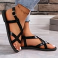 thumbnail image 2 of Mepaouo Women's Strappy Flat Sandals Casual Fisherman Sandal Open Toe Slingback Gladiator Shoes Size 9, 2 of 8