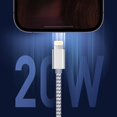 thumbnail image 4 of Cable USB-C a Lightning MenoSupp, paquete de 3, 1,8 m, trenzado, 4 of 8