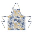 thumbnail image 2 of Pioneer Flower Floral Print Pattern Apron-Garden Aprons for Women with Pockets-Cotton Linen Waterproof Kitchen Cooking Gardening Aprons Adjustable for Kitchen,Cooking,BBQ and Salon 33x27 Inch, 2 of 7