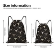 thumbnail image 2 of Xecao Cow Skulls Pattern Sports Drawstring Backpack - String Swim Gym Bag with Wet Proof Pocket for Women&Men-Medium, 2 of 6